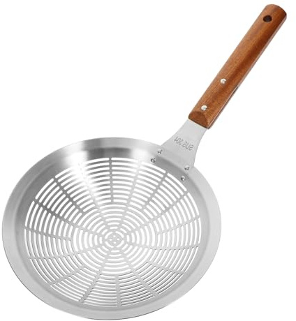 EXHUMKY Schaumlöffel Mit Sieb Aus Edelstahl Praktischer Aufhängeöse Zum Abseihen Von Dickflüssigen Zutaten Wie Soßen Und Pasta Leicht Zu Reinigen Und Handhaben