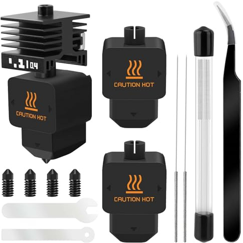 YOTINO A1 Mini Hotend kit, con 0,4 mm ugello in acciaio temprato, calza in silicone e strumenti di pulizia, Set di blocchi di calore per stampanti 3D Bambu Lab H2D A1/A1 Mini
