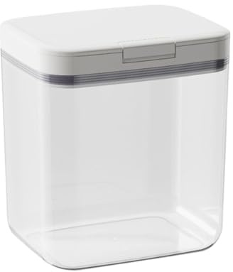 Ruwshuuk Contenedor de jabón de lavandería, contenedor de almacenamiento de detergente para ropa, soporte para polvo, caja con tapa de prensa, organización y almacenamiento para el hogar, cocina, baño