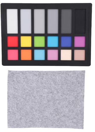 Colour Correction Card, 18 Color Calibration and Video Chip Chart, White Balance and Color Calibration Charts with Storage Bag for Digital Photography