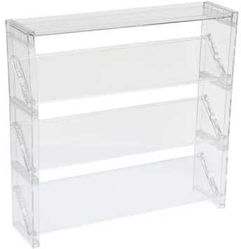Ronyme Organizer Trucco Porta Cosmetici Espositore Vaschetta per Rossetti Palette Smalti con Ripiani Regolabili Struttura Robusta Adatto per Bagno Scrivania, Stile D