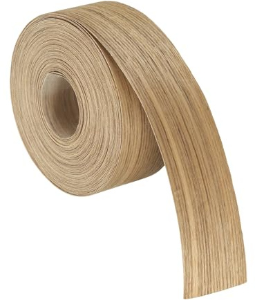 sourcing map 5cmx15m Wood Veneer Edge Banding,Flexible Ash Edging Strips | Pre-Glued,Iron on with Hot Melt,Adhesive Wood Tape,for Cabinet Repair and Furniture Restoration