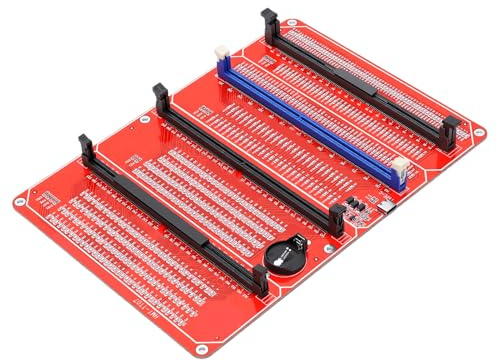 Badafaci Scheda di Test della Memoria Compatibile con Desktop e Server RAM 4 in 1 DDR3 DDR4 DDR5 RAM Tester Hardware per la Riparazione della Scheda Madre per L'identificazione di