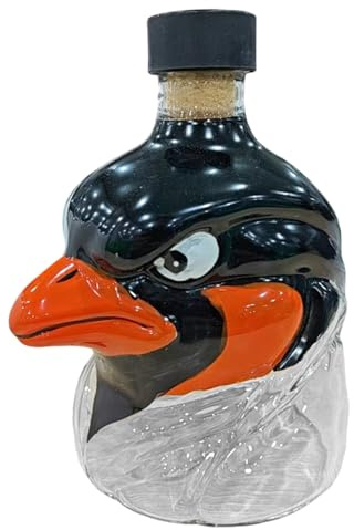 carotoe Bottiglia di vetro per whisky con design unico a forma di testa di falco, per regali di viaggio e intrattenimento per conservare bevande, bottiglia di liquore in vetro novità