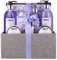 BRUBAKER Set beauty da bagno e doccia lavanda & menta - Set regalo in 12 pezzi in un cestino di juta decorativo