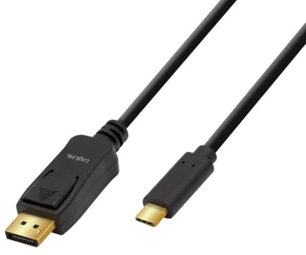 LogiLink UA0335 USB-C auf DisplayPort Anschlusskabel, 1,8 m Schwarz