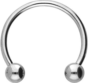 PIERCINGLINE Chirurgenstahl Hufeisenring mit 2 Kugeln | Piercing für Lippe Ohr Tragus Helix | Farb & Größenauswahl