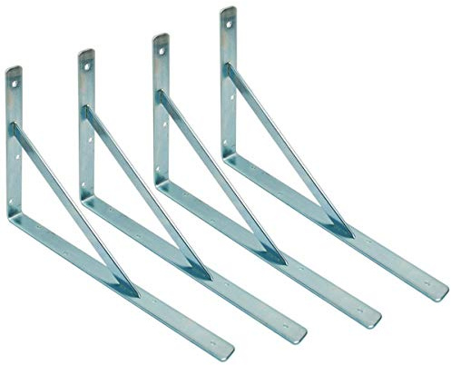 Systafex® 4x Regalträger Schwerlastkonsole Winkelträger Regalwinkel Konsole Regalhalter verzinkt 400x250 mm