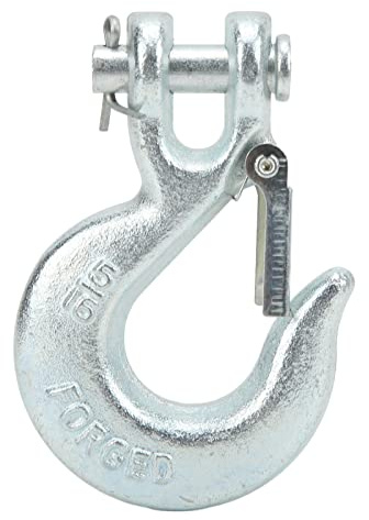 Gancio a Cerniera, Gancio a Slitta con Clip a U 5/16 con Chiusura di Sicurezza Gancio di Traino in Acciaio Al Carbonio per Impieghi Gravosi per per Rimorchio Gancio per Verricello Gancio di