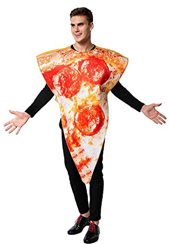 EraSpooky Cosplay Pizza Costume for Adults Funny Party Outfit Halloween Clothing