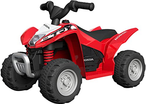 TURBO CHALLENGE - Quad Honda VTA - Portatore Elettrico - 119714 - Veicolo Elettrico - Rosso - Pronto per l'Uso - Max 25Kg - Plastica - Batterie Ricaricabili - A partire dai 18 mesi