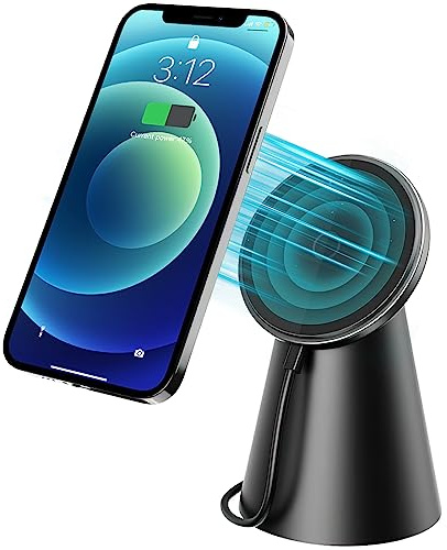 Chargeur sans Fil Rapide,Chargeur sans Fil magnétique, 15W avec Support magnétique Universel pour iPhone 14/14 Plus/14 Pro/14 Pro Max/13/13 Pro/12 etc.Noir-Snxiwth