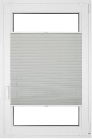 RENA Plissee ohne Bohren - Verdunklungsplissee - Klemmfix - Plisseerollo - Sonnenschutzrollo - Fensterdeko - Pearl 90cm x 200cm