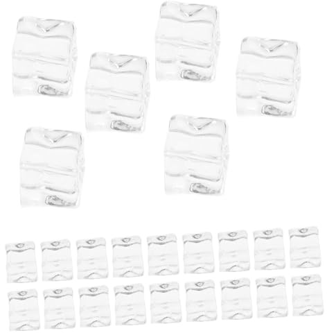 50 Glaçons Décoratifs Artificiels en Plastique et Résine, Irréguliers | Finition Lisse, Bords sans Aspérité, Faciles à Nettoyer, pour Fête et Tables