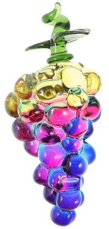 Cabilock Kristall Trauben Skulptur Glasfigur Handgefertigt Tischdeko Ornament Obst Wohnraum Dekoration Geschenkidee Muttertag Weihnachten Geburtstage