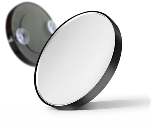 RDNKVB 1 PCS Specchio specchi 10x, specchio cosmetico rotondo con ventosa e pinzette, specchio cosmetico da viaggio, set di ingranditore compatti per pizzicare le sopracciglia