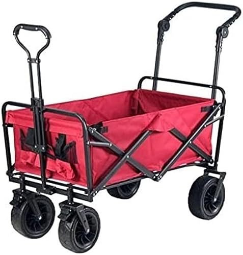 Chariot utilitaire de jardin pliable avec freins Chariot d'extérieur pour jardinage et activités de plein air