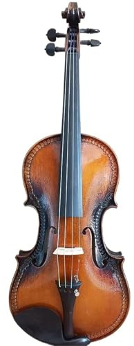 Anfänger Geige Handgeschnitzte Violine 4/4 3/4 Vollholz-Vollbrett Braune Violine Professionelle Violine Mit Bogenzubehör