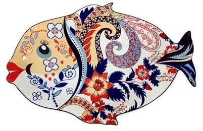 Keramik-Fischteller mit großer Kapazität, dekorativer Fischteller, Heimdampf-Fischsalatteller, multifunktionaler Meeresfrüchte-Essteller, Restaurant-Küchenzubehör, geeignet for Hotel und Gastronomie(Y