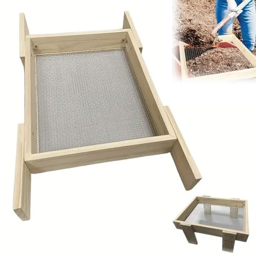 Générique Tamis Jardinage, Tamis de Jardin Tamis à Compost Pratique Tamis à Sable avec Poignée Amovible, Tamis de Sol pour Le Jardinage Multi-Usages pour Sable, Compost, Terre et Pierres