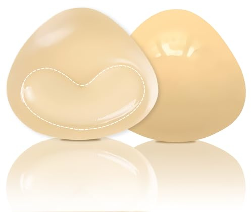 Fiohiros Inserti adesivi per reggiseno biadesivo, cuscinetti push-up per il seno con bordo sottile invisibile, riutilizzabili, impermeabili, a prova di sudore, cuscinetti adesivi per reggiseno da