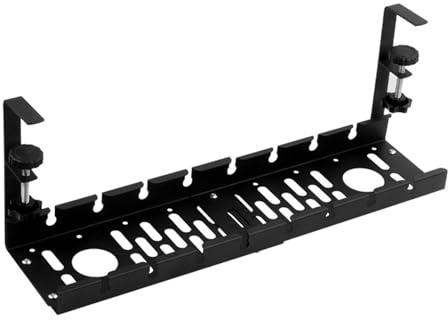 BUBEFSKD Plateau De Gestion des Fils Rétractables sous Le Bureau avec Supports De Câbles Attaches Conception Extensible pour Plusieurs Multiprises Sécurité Enfant Gestion des Fils sous Le Bureau