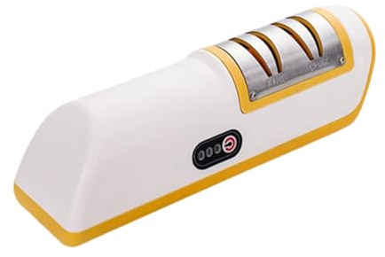 mophrati ABS efficace et affûteur de couteaux, roulement de diamant électrique facile, affûteur Portable à deux étages, Jaune