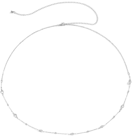 Bohemian Rhinestone Belly Chain, Crystal Nightclub Belly Body Chain, Jewelry For Ladies And Girls,Silver