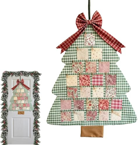 Weiterverwendbarer Baumwoll-Adventskalender - Weihnachtsbaum-Wanddekoration Für Wohnzimmer & Büro