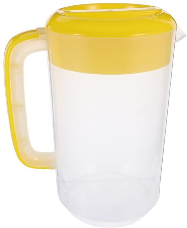 SUPVOX Brocca di Plastica Trasparente con Coperchio 4000 Ml, Brocca per Acqua Fredda e Succo con Scala Graduata, Ampia Capacità per Uso Domestico e Servizio Bevande