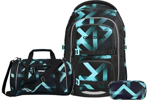 Coocazoo Porter Schulrucksack Set 3tlg. inkl. Sporttasche (Laser Lights)