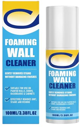 Pulitore a Schiuma Spray | 100ml Schiuma Sgrassante per le Macchie - Rimuovi Macchie per Telai Porte | per Detersione di Piastrelle Stufe Cucina Battiscopa e Top in Bagno e Cucina