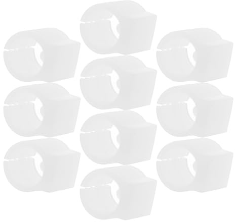 AMUSLESUR Copri Piedini a Forma di U 10 Pezzi in Plastica PE per Sedie e Mobili, Protezione Antiscivolo e Resistente, Uso Interno