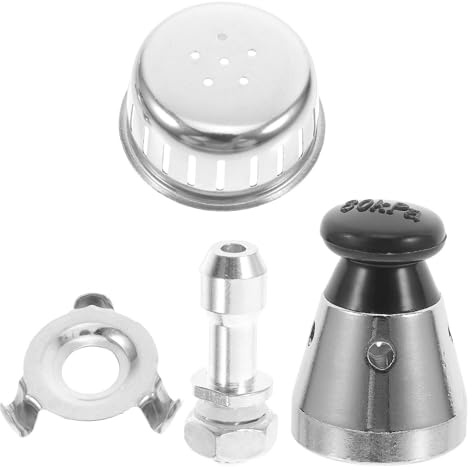 ULDIGI Pressure Cooker Jigger Valve and Steam Release Handle Set 1 Pack Aluminum Alloy Stainless Steel for Universal Compatibility in Kitchen Cooking