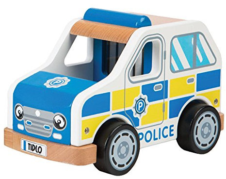Tidlo T0508 Polizeiauto aus Holz, Mehrfarbig