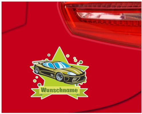 Samunshi® Cooles Auto Aufkleber mit Namen Autoaufkleber Namensaufkleber Kinder - 10x8,8cm mehrfarbig