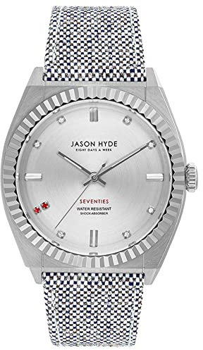 Jason Hyde Ruby-eigth Damen Uhr analog Quarzwerk mit Gewebt Armband JH20000