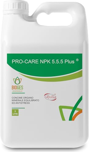 Bioges PRO-Care NPK 5.5.5 Plus TANICA 5 LT Ideale per Tutte Le Piante e Bonsai