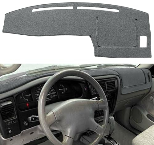Dash Cover Mat Custom Fit for Toyota Tacoma 1998 1999 2000 2001 2002 2003 2004, Dashboard Cover Pad Carpet Protector (Dark Gray) F83