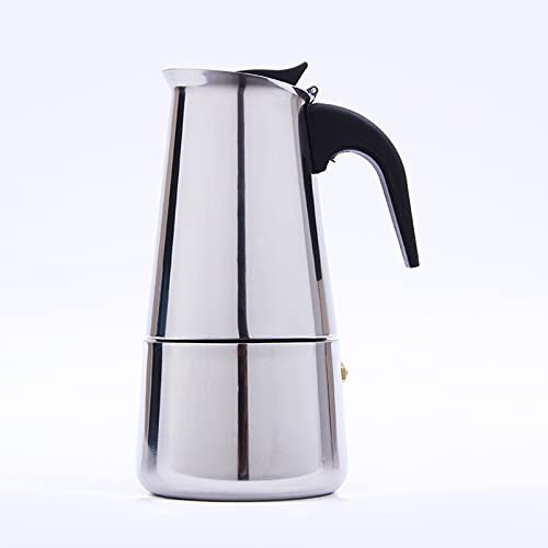 Acesunny Cafetera eléctrica de acero inoxidable, 220 V, cafetera eléctrica, acero inoxidable, set de cafetera espresso, cocina eléctrica (300 ml)