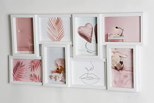 Wackadoo Weißer Collage-Rahmen für 8 Fotos 10x15 cm