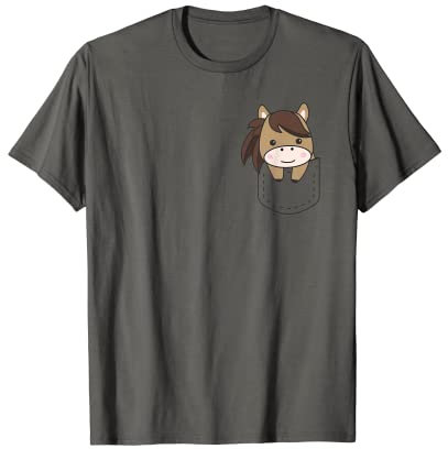 Pferd im Beutel Lustige Pferde in Brustbeutel Süße Pferde T-Shirt