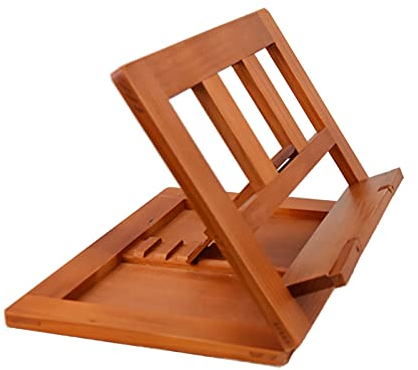 HONGYIFEI2021 Book Stand Kochbuchständer Einstellbarer Lesebuch-Kinsel Faltbare Halter Fach for Rezept-Tabletten Smartphones Laptop-Ständer-Halter Rezeptbox