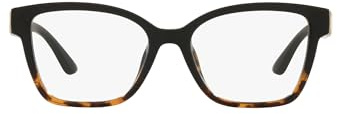 Michael Kors MK4094U Karlie I Universal Fit Prescription Eyewear Frames, Black/Dark Tortoise/Demo Lens, 53 mm
