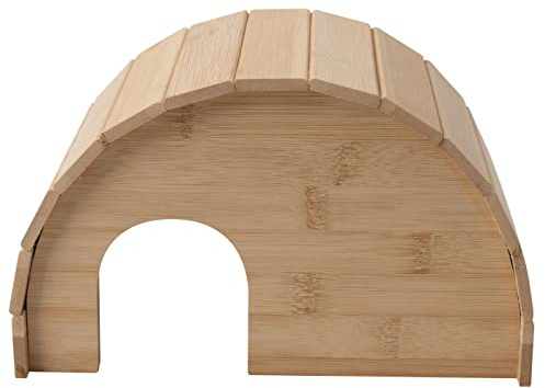 Dehner Lieblinge Nagerhaus Nika, ca. 15.5 x 16 x 25 cm, Bambus, braun