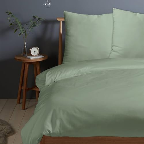 Pizuna Bettwäsche 200x210 + 65x65 Baumwolle Meeresschaum 400 Fadenzahl | 2-Teilig 100% Langstaple Baumwolle Bettbezug und Kissenbezug, Mako Satin Bettwäscheset 200x210 + 65x65