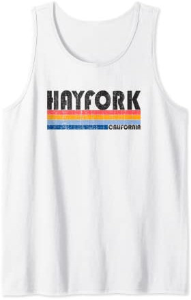Show your Hayfork, CA Hometown Pride with this Retro 70s 80s Tank Top