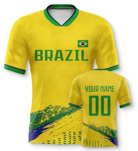 Personalisiertes Fussball Trikot 3D Druck Football Shirt mit Ihrem Namen und Nummer Hip Hop Football Jersey für Herren Damen Kinder