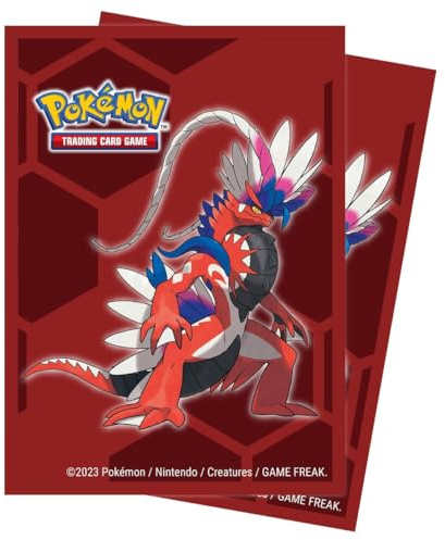 Ultra PRO Pokémon Koraidon Kartenhüllen mit 65 Karat, lebendiges Vollfarb-Kunstwerk von Koraidon, schützt Pokémon-Karten, Sammelkarten und Spielkarten, Größe passend für Karten in Standardgröße