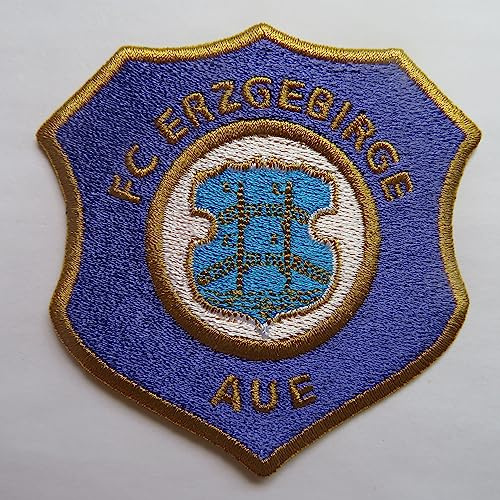 2stk FC AUE Erzgebirge Aufnäher Patch Football Fussball Soccer Club Iron on bügelbild aufbügler Badge Team logo